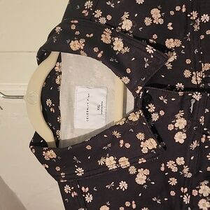 Celebrity Pink Black Floral Crop Jean Jacket